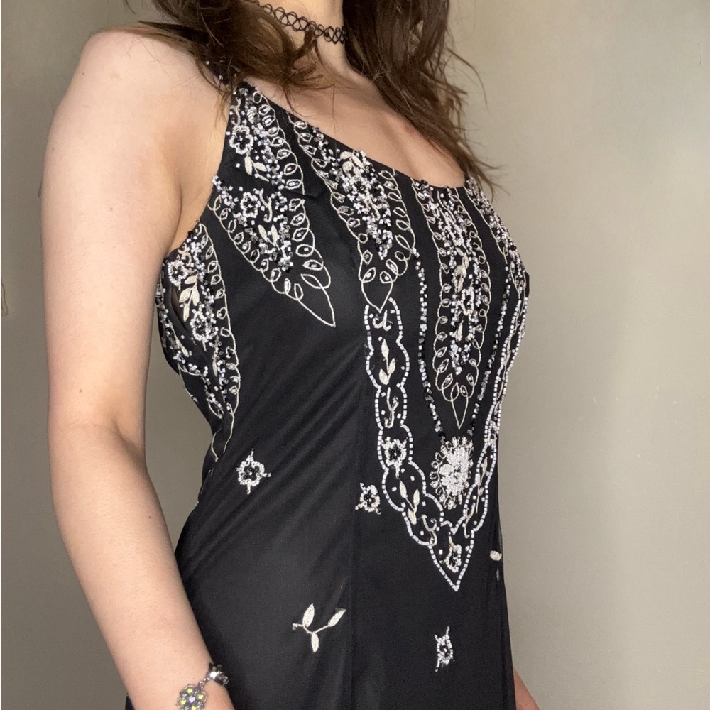 Elegant Black and White Mini Dress